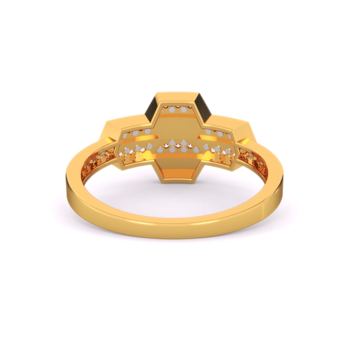 14K Gold With Round Cut Vintage Style Diamond Ring (Round, 28PCs, EF, VVS1-VVS2, 0.218CTW)